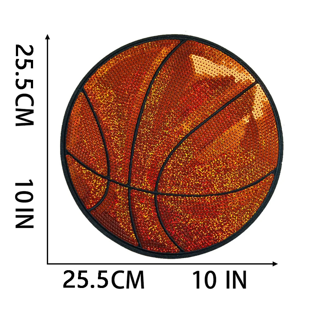 Trendy Game Day Chenille Sequin Football Iron on Patches Softball Baseball Soccer Tennis Ball Custom Sequin Patch for Clothing