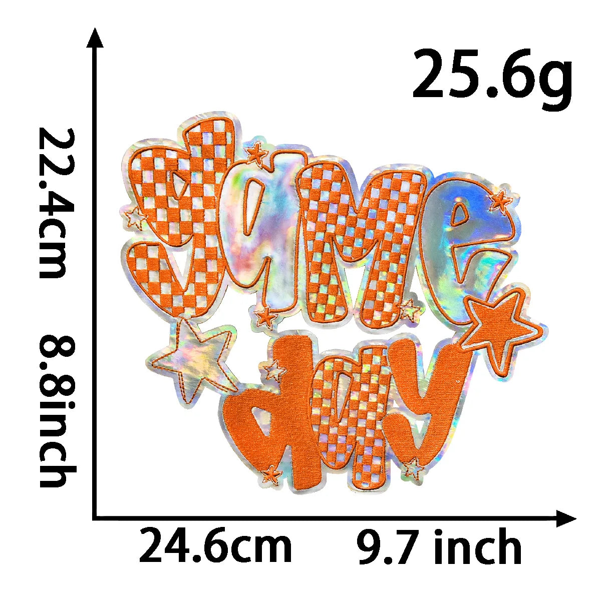 Wholesale 7 Colors Big Laser Purple Red Black Embroidery Game Gay Patches Iron on Patch for University Women Man Clothing