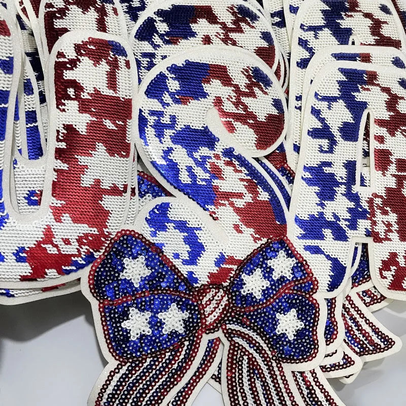 Big USA Sequin Patch