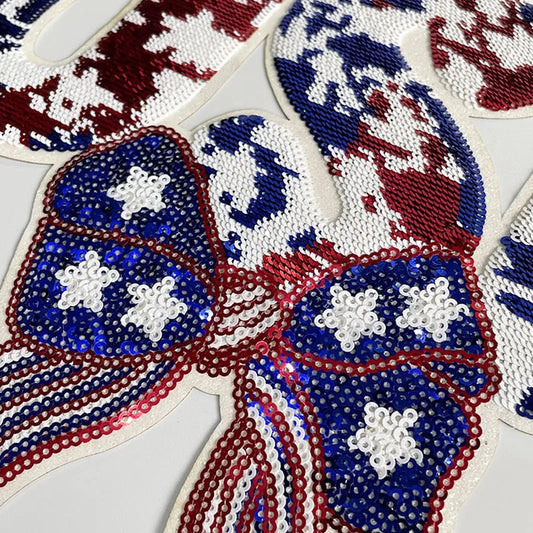 Big USA Sequin Patch