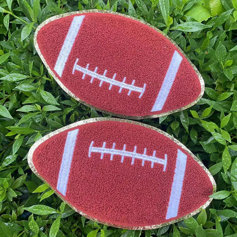Fashion Football Chenille Patches Iron on Women Man American Sports Football Chenille Patches for Sweatshirt Bag