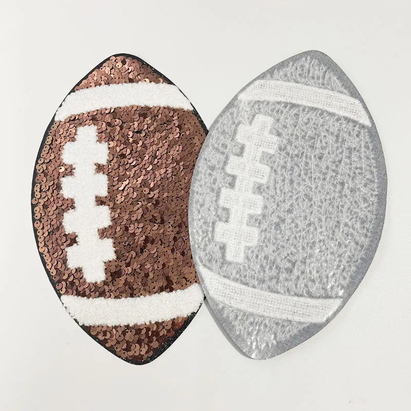Wholesale Large Chenille Baseball Patch Iron on Custom Sport Sequin Basketball Football Patch for Hoodies Clothing Decoration
