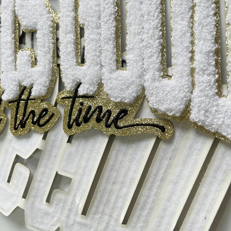 Chenille Patches White God is Good All Time