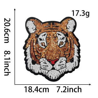 Purple Orange LSU TigerSequin Patches