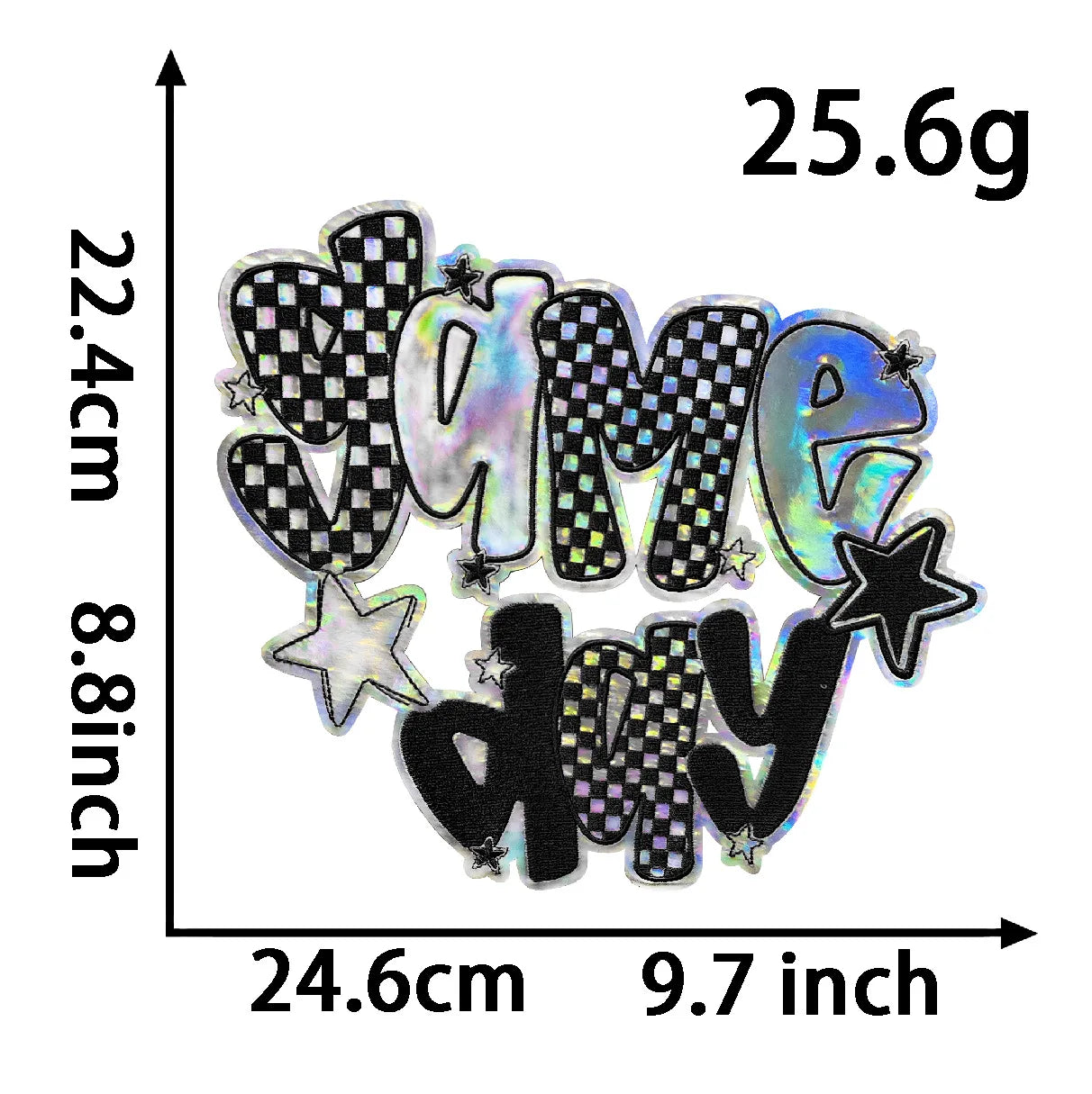 Wholesale 7 Colors Big Laser Purple Red Black Embroidery Game Gay Patches Iron on Patch for University Women Man Clothing