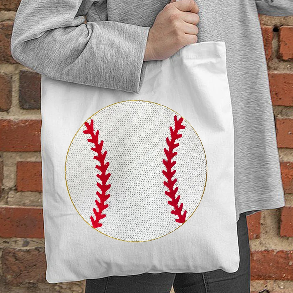 Trendy Game Day Chenille Sequin Football Iron on Patches Softball Baseball Soccer Tennis Ball Custom Sequin Patch for Clothing