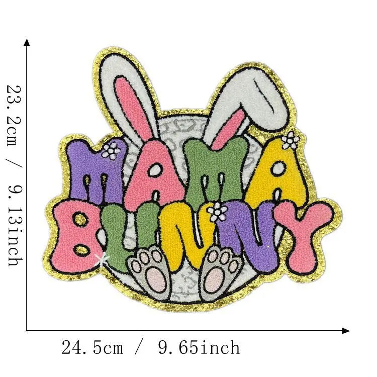 Wholesale Big St. Patrick's Day Leaf LUCK Easter Chenille Iron on Patch for Women Girl Sweaters Shirts Decoration