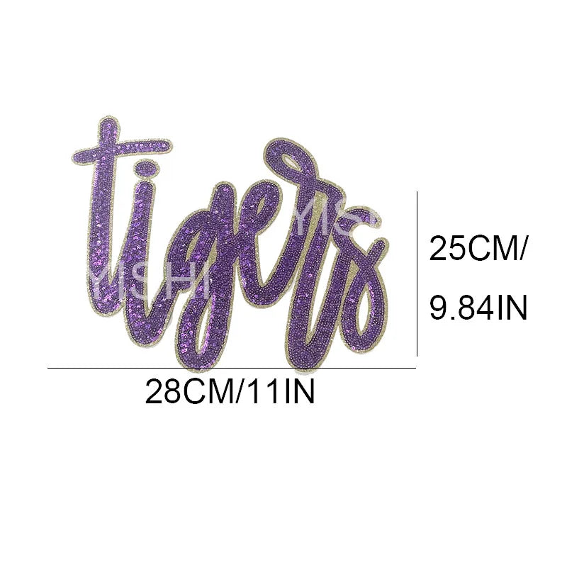 Gators Tigers Sequin Patch