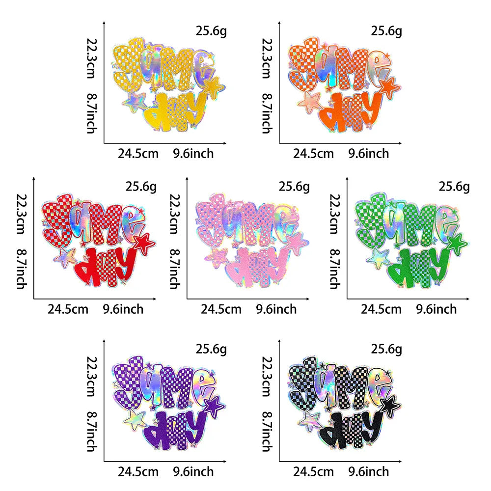Wholesale 7 Colors Big Laser Purple Red Black Embroidery Game Gay Patches Iron on Patch for University Women Man Clothing