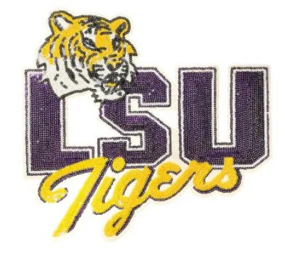 Purple Orange LSU TigerSequin Patches