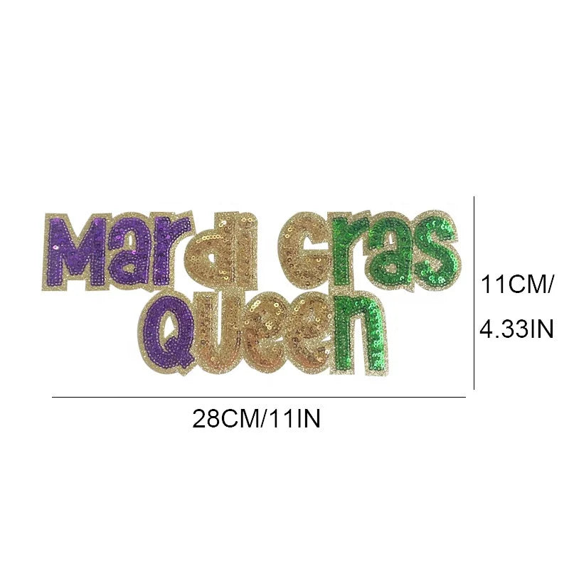 Big Sequin Mardi Gras Patches