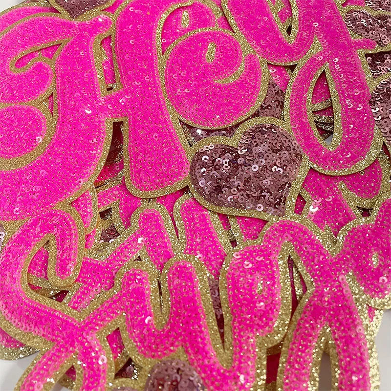 Hey Sugar Heart Sequin Patch