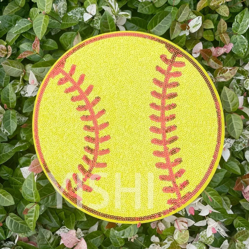 Wholesale Custom Sequin Patch Iron on Sport Big Sequin Mama Baseball Softball Patches for Clothing Decoration Women Man