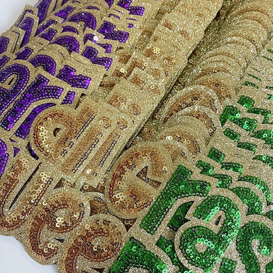 Big Sequin Mardi Gras Patches