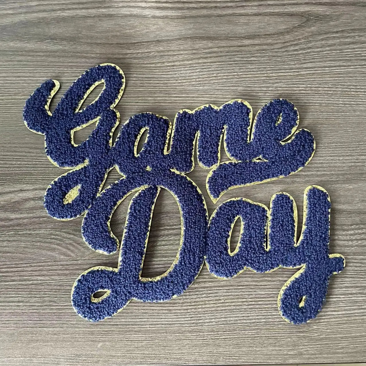 Wholesale Chenille Letter Patches Iron on Sequin Football Colorful 9.84IN Red Game Day Chenille Patches for Women Man Hoodies