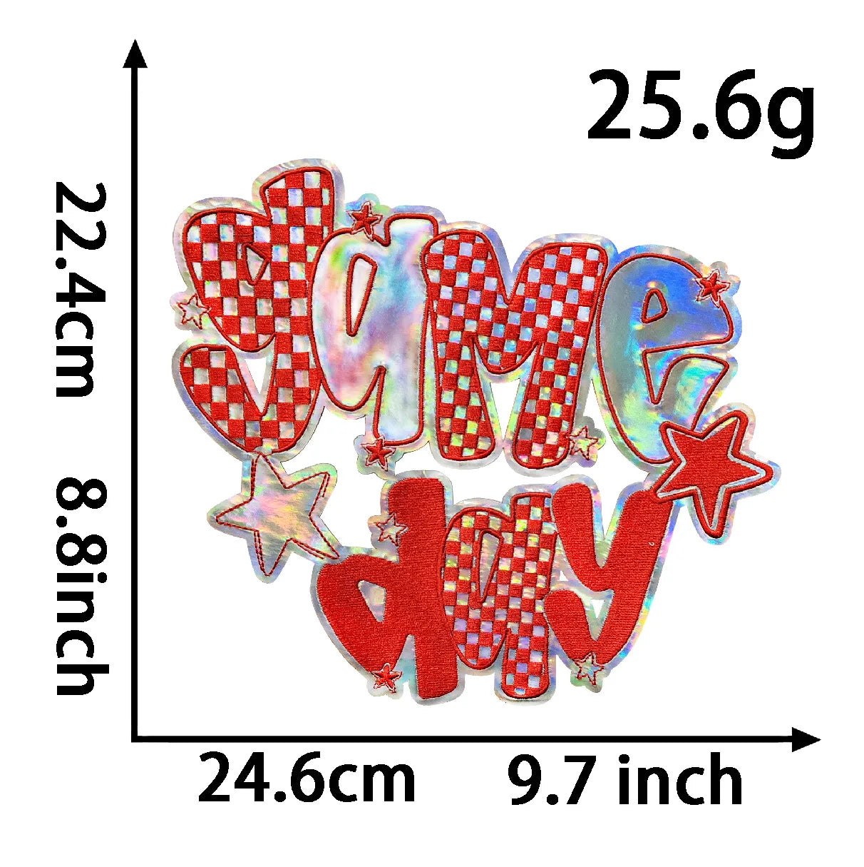 Wholesale 7 Colors Big Laser Purple Red Black Embroidery Game Gay Patches Iron on Patch for University Women Man Clothing