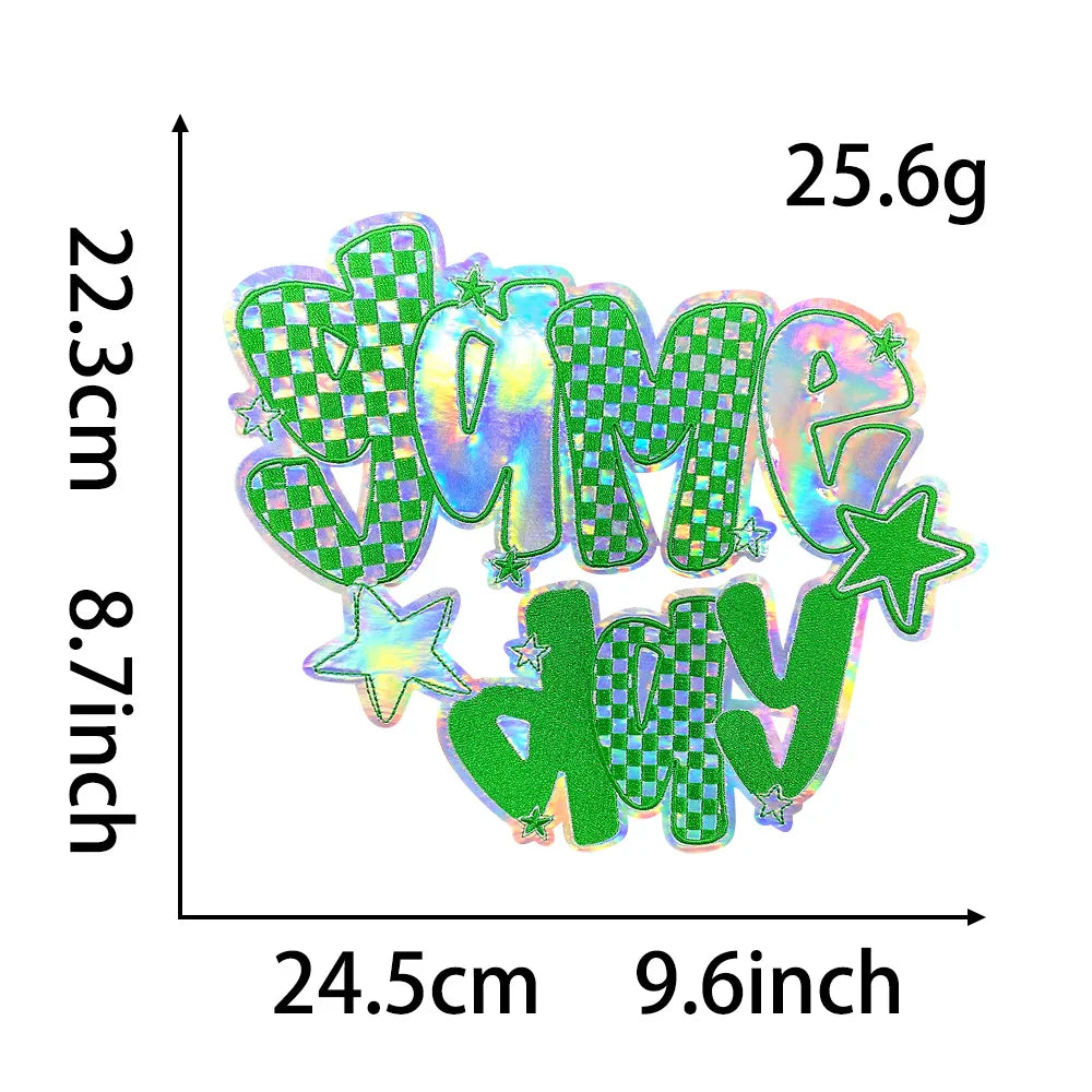 Wholesale 7 Colors Big Laser Purple Red Black Embroidery Game Gay Patches Iron on Patch for University Women Man Clothing