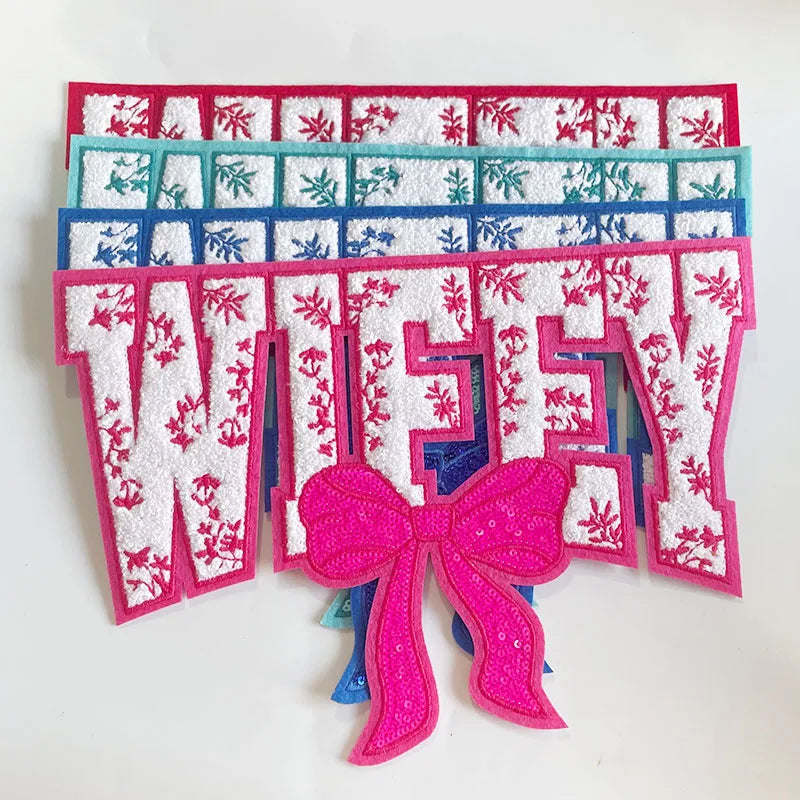 Wholesale Teacher Pencil Chenille Patch Iron on Back to School Sequin Teacher Chenille Patches for Hoodies Clothing Decoration