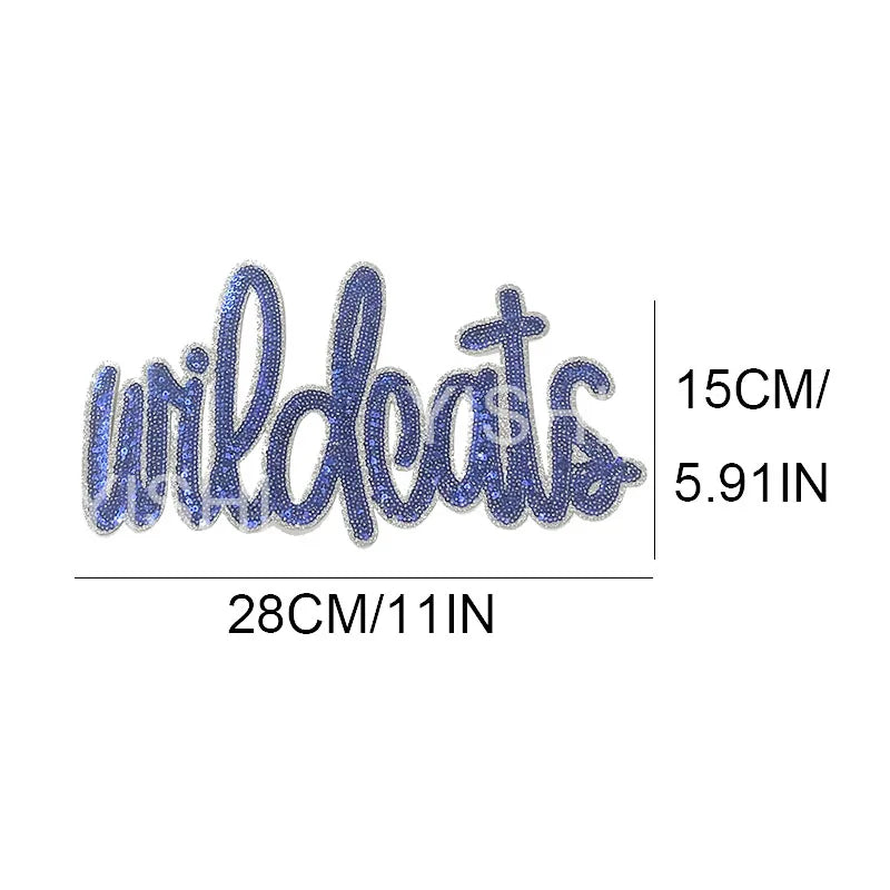 Fashion Iron on Large Sequin Patches Heat Press Wholesale Hoodie Clothing Sequin Letter Patches for Women Man Sweatshirt Jeans