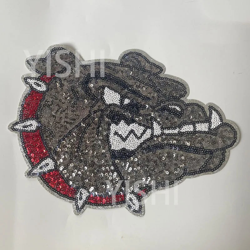 Wholesale Big Bling Sequin Patches Animal Mascot Eagles Iron on Patches for Adult Clothing Decoration Women Man