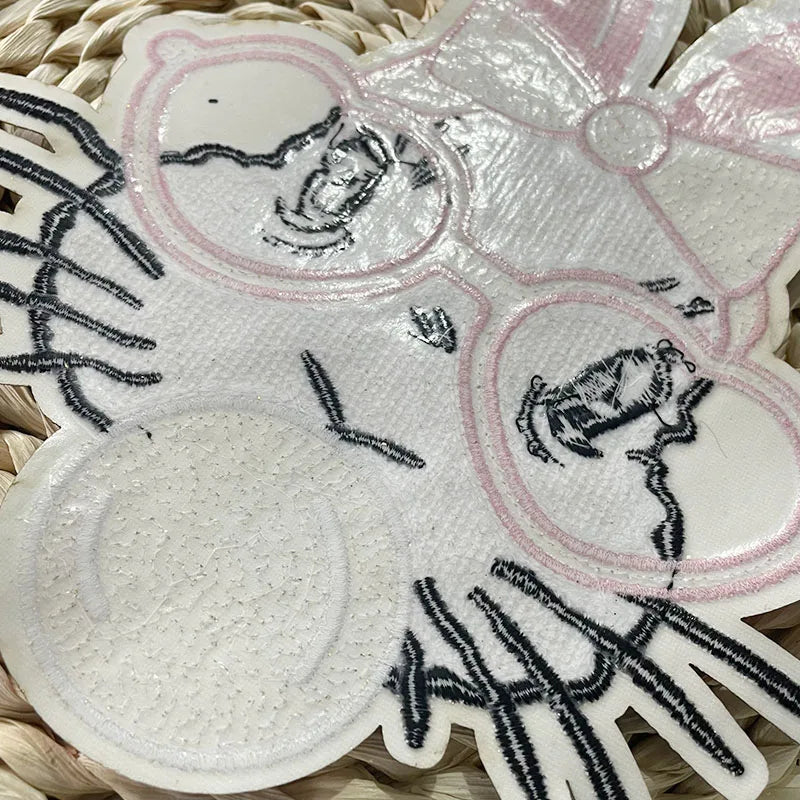 Wholesale Bunny Easter Patches Chenille Iron on Patches Women Clothing Sequin Easter Chenille Patches for Girl Sweatshirt