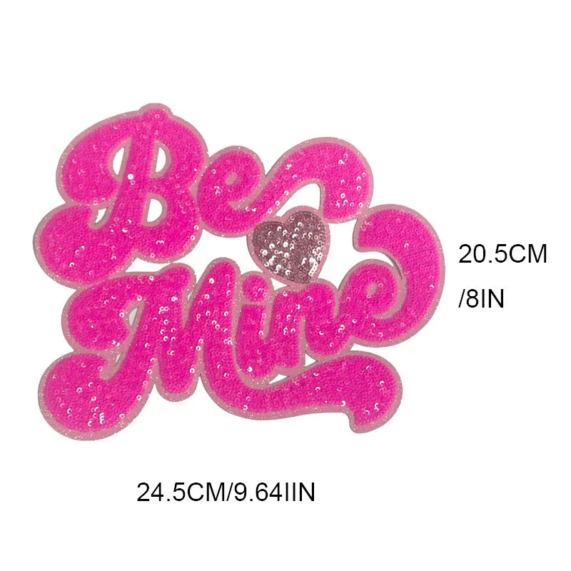 Hey Sugar Heart Sequin Patch