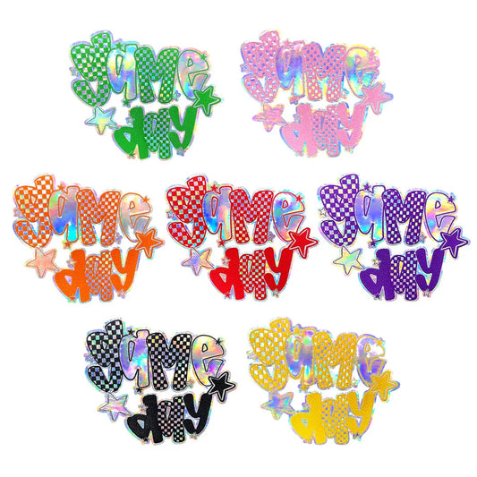 Wholesale 7 Colors Big Laser Purple Red Black Embroidery Game Gay Patches Iron on Patch for University Women Man Clothing