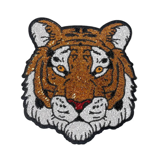 Wholesale Custom Sequin Iron on Patches Iron on Big Eagles Sequin Tiger Patches for Adult Clothing Decoration Women Man