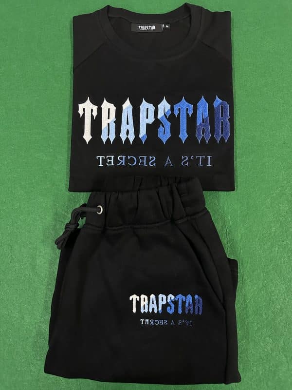 607-Trapstar t shirt and short black - Image 2