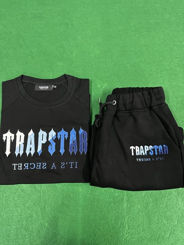 607-Trapstar t shirt and short black