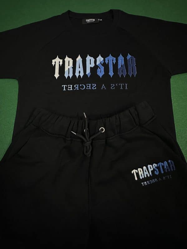 607-Trapstar t shirt and short black - Image 9