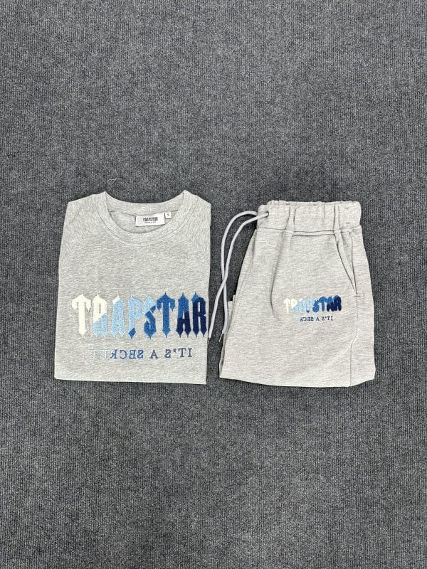 607-Trapstar t shirt and short gray - Image 6