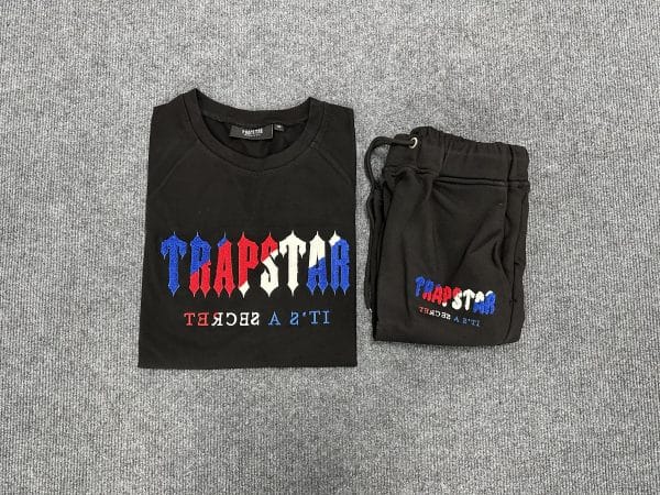 603-Trapstar t shirt and short black - Image 3