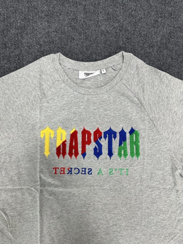 609-Trapstar t shirt and short gray - Image 2