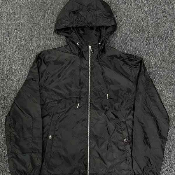 JK25-Black irongate T Jacquard windbreaker - Image 4